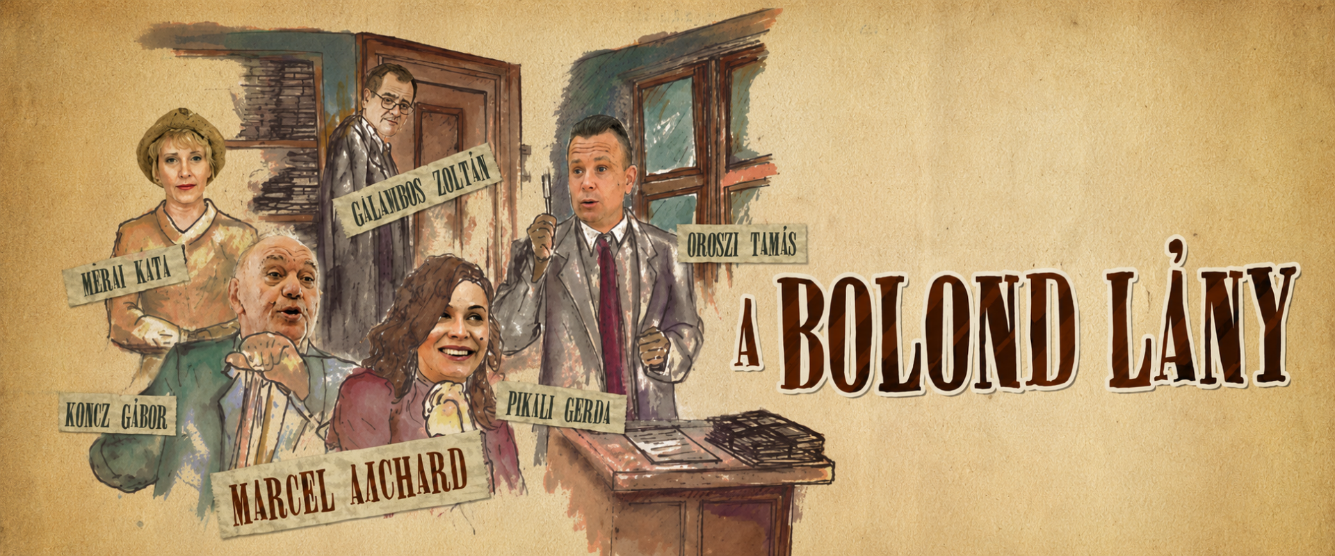 A bolond lány előadás plakátja – Körúti Színház